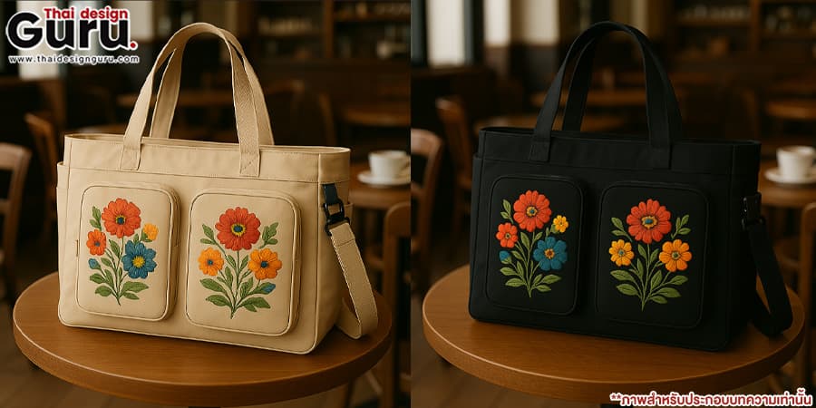 กระเป๋าผ้าแฟชั่น ทรงหูหิ้ว กระเป๋าหูหิ้วแฟชั่น