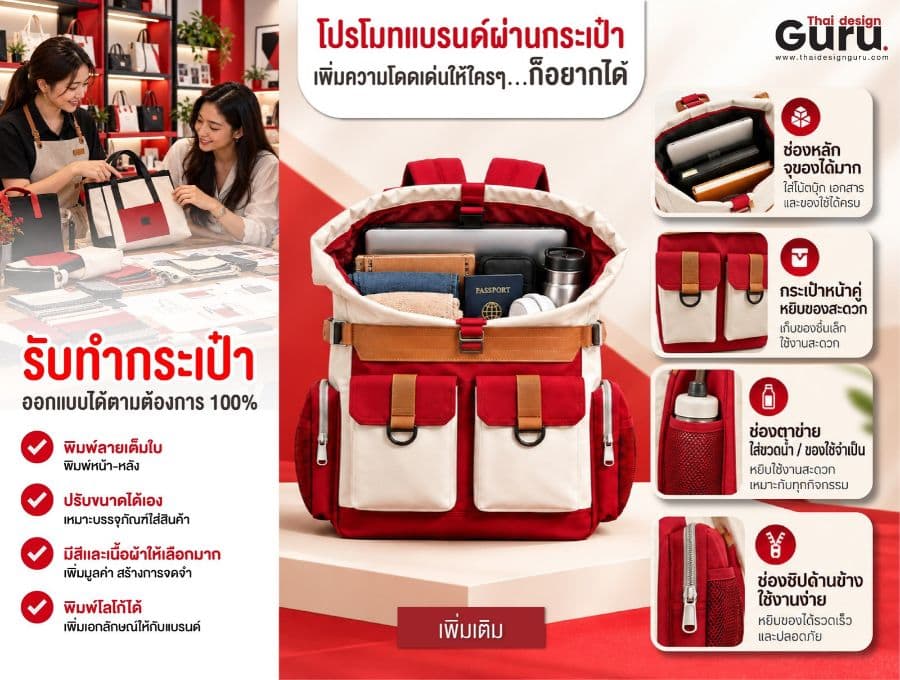 รับทำกระเป๋าผ้า ถุงผ้า พิมพ์ลาย หน่วยงานราชการ