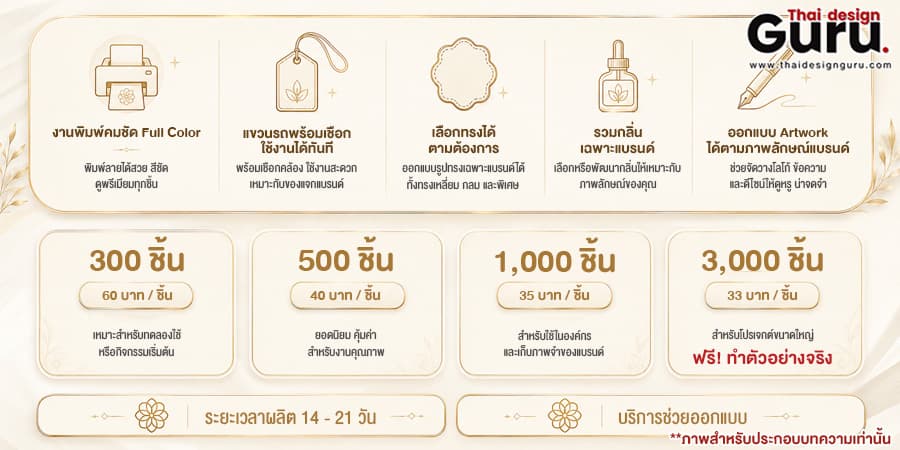 แผ่นหอม ของชำร่วย แผ่นหอม Luxury