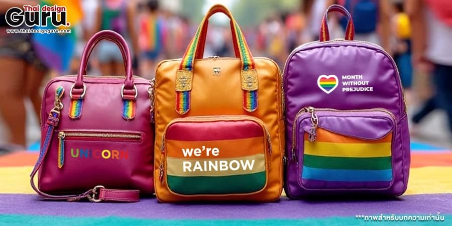 กระเป๋าผ้าสีรุ้ง ออกแบบกระเป๋าผ้า LGBTQ+