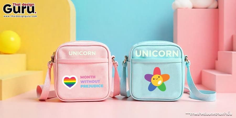 กระเป๋าผ้าสีรุ้ง ออกแบบกระเป๋าผ้า LGBTQ+