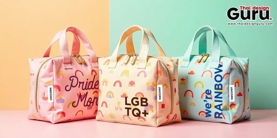 กระเป๋าผ้าสีรุ้ง ออกแบบกระเป๋าผ้า LGBTQ+