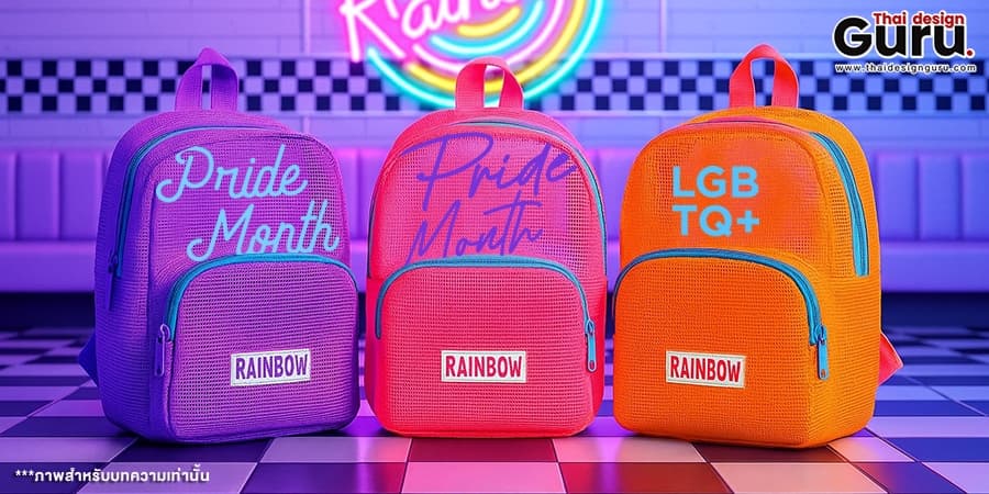 กระเป๋าผ้าสีรุ้ง ออกแบบกระเป๋าผ้า LGBTQ+