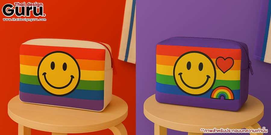 กระเป๋าผ้าสีรุ้ง ออกแบบกระเป๋าผ้า LGBTQ+