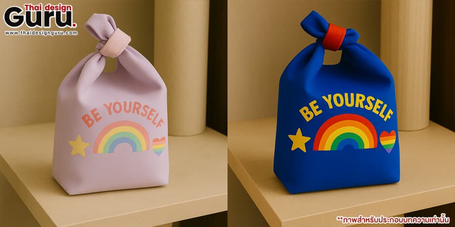 กระเป๋าผ้าสีรุ้ง ออกแบบกระเป๋าผ้า LGBTQ+