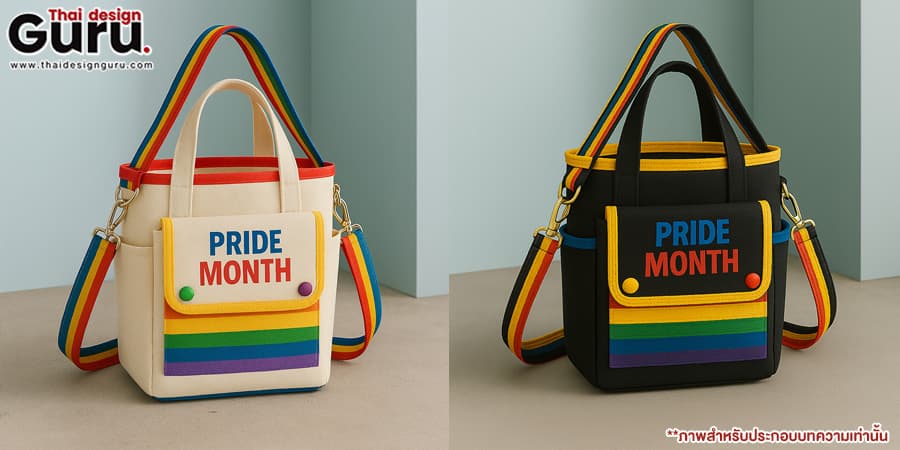 กระเป๋าผ้าสีรุ้ง ออกแบบกระเป๋าผ้า LGBTQ+