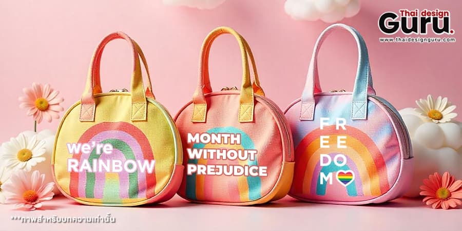 กระเป๋าผ้าสีรุ้ง ออกแบบกระเป๋าผ้า LGBTQ+