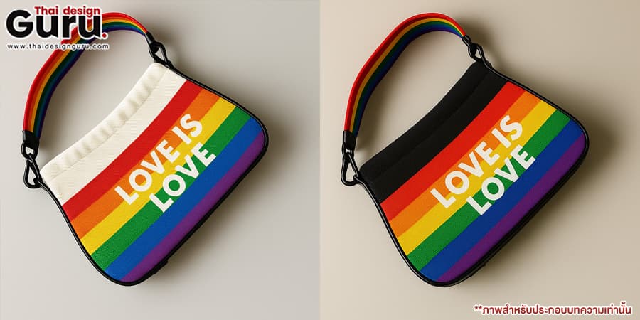 กระเป๋าผ้าสีรุ้ง ออกแบบกระเป๋าผ้า LGBTQ+