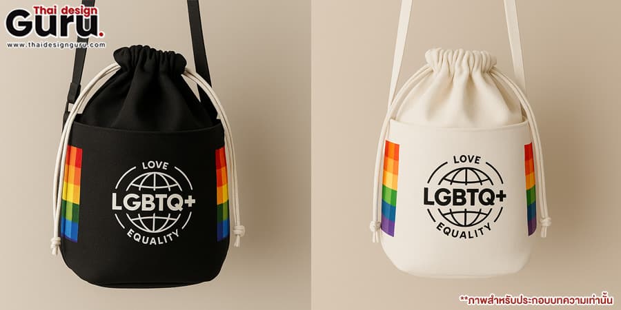 กระเป๋าผ้าสีรุ้ง ออกแบบกระเป๋าผ้า LGBTQ+