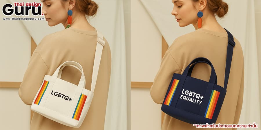 กระเป๋าผ้าสีรุ้ง ออกแบบกระเป๋าผ้า LGBTQ+