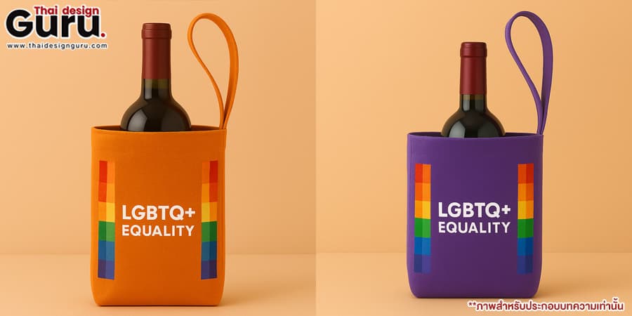 กระเป๋าผ้าสีรุ้ง ออกแบบกระเป๋าผ้า LGBTQ+