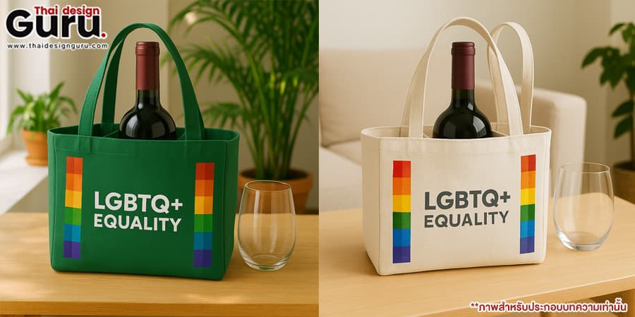 กระเป๋าผ้าสีรุ้ง ออกแบบกระเป๋าผ้า LGBTQ+