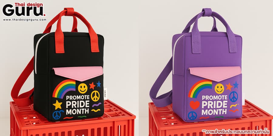 กระเป๋าผ้าสีรุ้ง ออกแบบกระเป๋าผ้า LGBTQ+