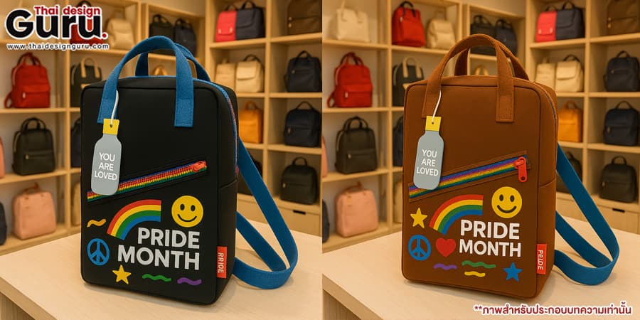 กระเป๋าผ้าสีรุ้ง ออกแบบกระเป๋าผ้า LGBTQ+