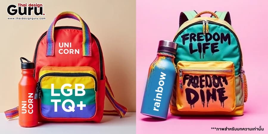 กระเป๋าผ้าสีรุ้ง ออกแบบกระเป๋าผ้า LGBTQ+