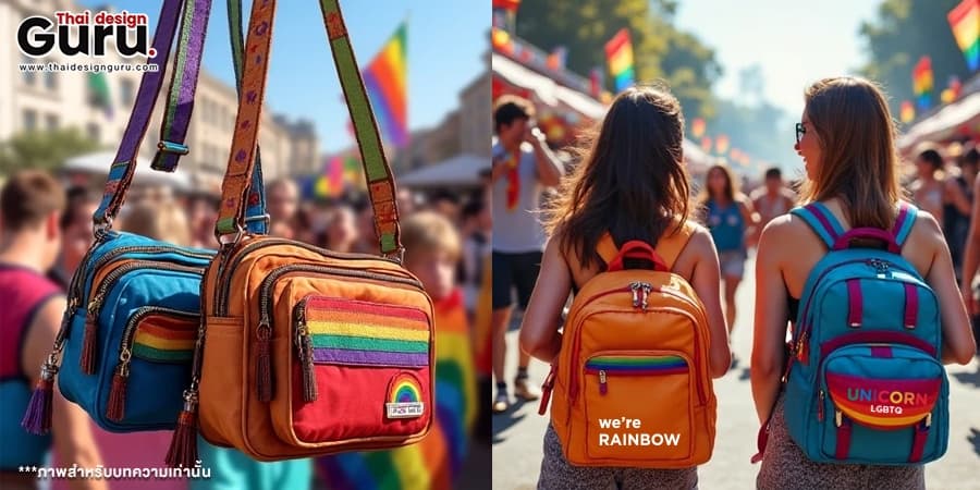 กระเป๋าผ้าสีรุ้ง ออกแบบกระเป๋าผ้า LGBTQ+