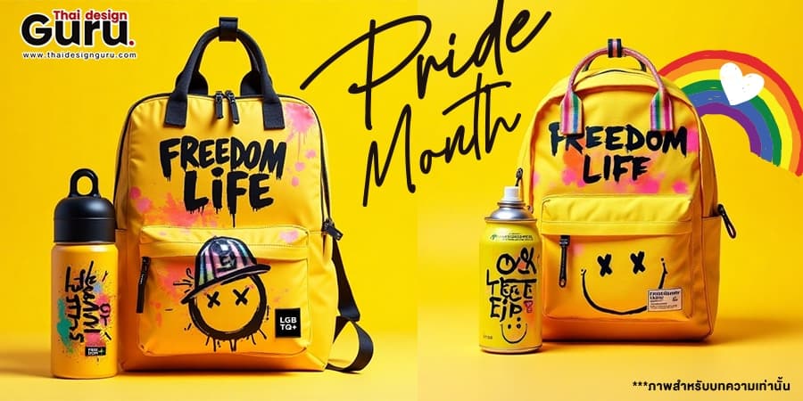 กระเป๋าผ้าสีรุ้ง ออกแบบกระเป๋าผ้า LGBTQ+