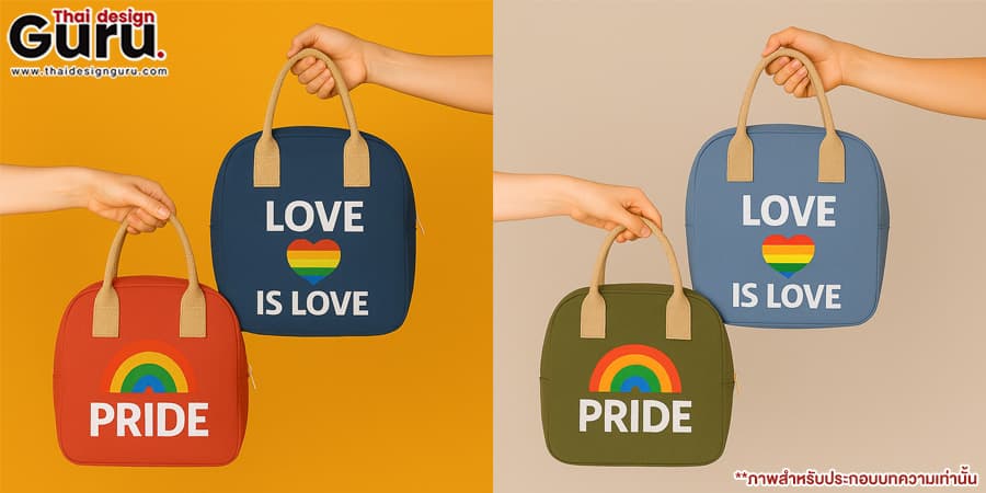 กระเป๋าผ้าสีรุ้ง ออกแบบกระเป๋าผ้า LGBTQ+