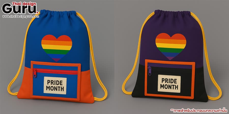 กระเป๋าผ้าสีรุ้ง ออกแบบกระเป๋าผ้า LGBTQ+