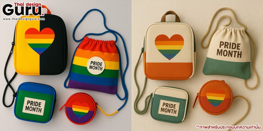 กระเป๋าผ้าสีรุ้ง ออกแบบกระเป๋าผ้า LGBTQ+
