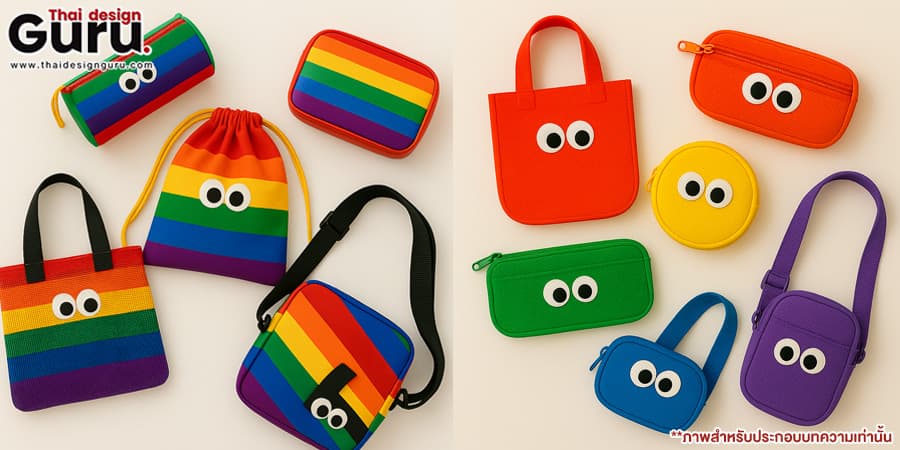 กระเป๋าผ้าสีรุ้ง ออกแบบกระเป๋าผ้า LGBTQ+