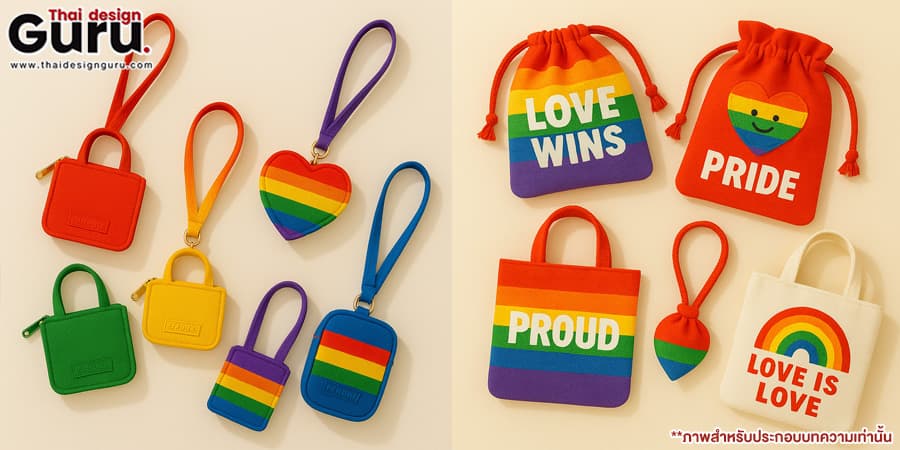กระเป๋าผ้าสีรุ้ง ออกแบบกระเป๋าผ้า LGBTQ+