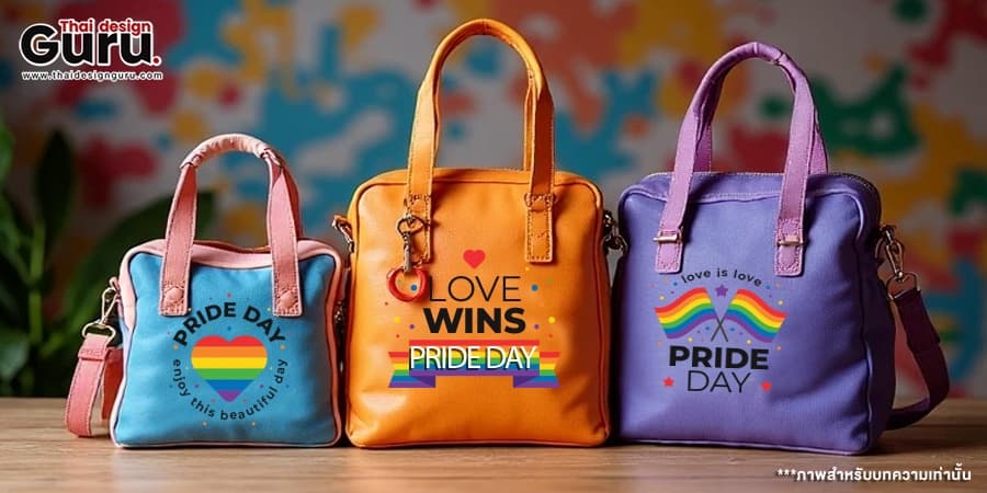 กระเป๋าผ้าสีรุ้ง ออกแบบกระเป๋าผ้า LGBTQ+