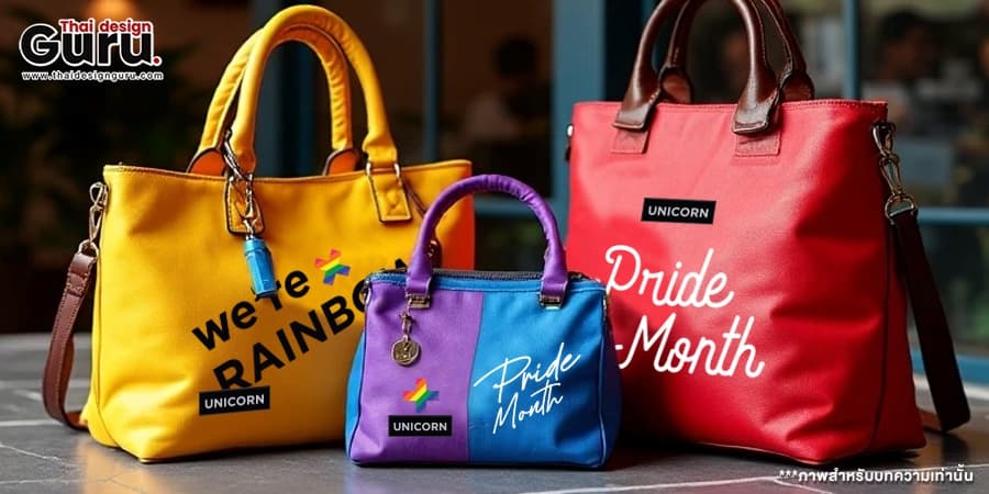 กระเป๋าผ้าสีรุ้ง ออกแบบกระเป๋าผ้า LGBTQ+