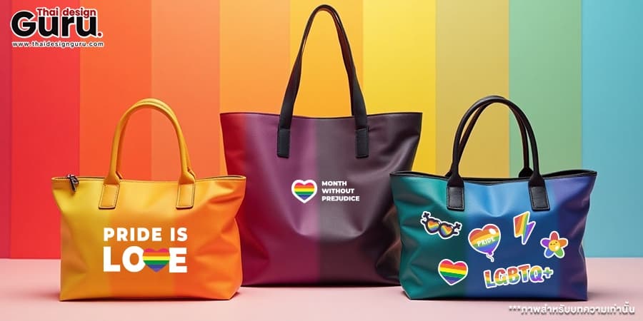 กระเป๋าผ้าสีรุ้ง ออกแบบกระเป๋าผ้า LGBTQ+