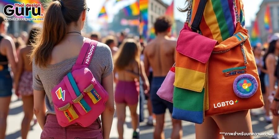 กระเป๋าผ้าสีรุ้ง ออกแบบกระเป๋าผ้า LGBTQ+