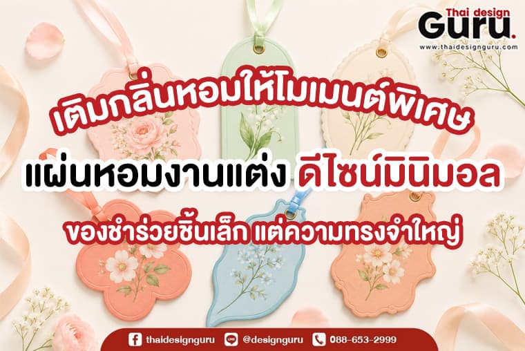 แผ่นหอม ของชำร่วย แผ่นหอมงานแต่ง
